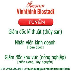 Vĩnh Thịnh: Tuyển giám đốc kĩ thuật (thủy sản), nhân viên kinh doanh [Toàn quốc]; giám đốc khu vực (nông nghiệp) [Miền Đông, Tây Nguyên]